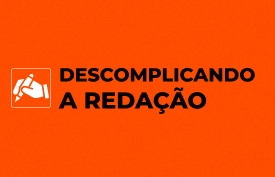 Banner com arte do curso: Isolado: Descomplicando a Redação 