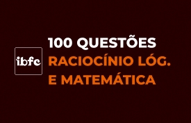 Banner com arte do curso: Isolado 100 Questões IBFC: Raciocínio Lógico e Matemática