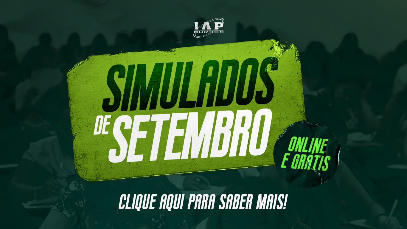 Banner de capa da notícia SIMULADOS DE SETEMBRO DO IAP – ONLINE E GRATUITOS