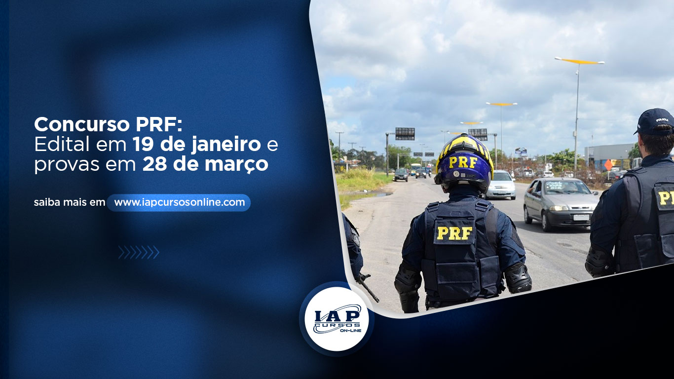 Banner de capa da notícia Concurso PRF: Edital em 19 de janeiro e provas em 28 de março