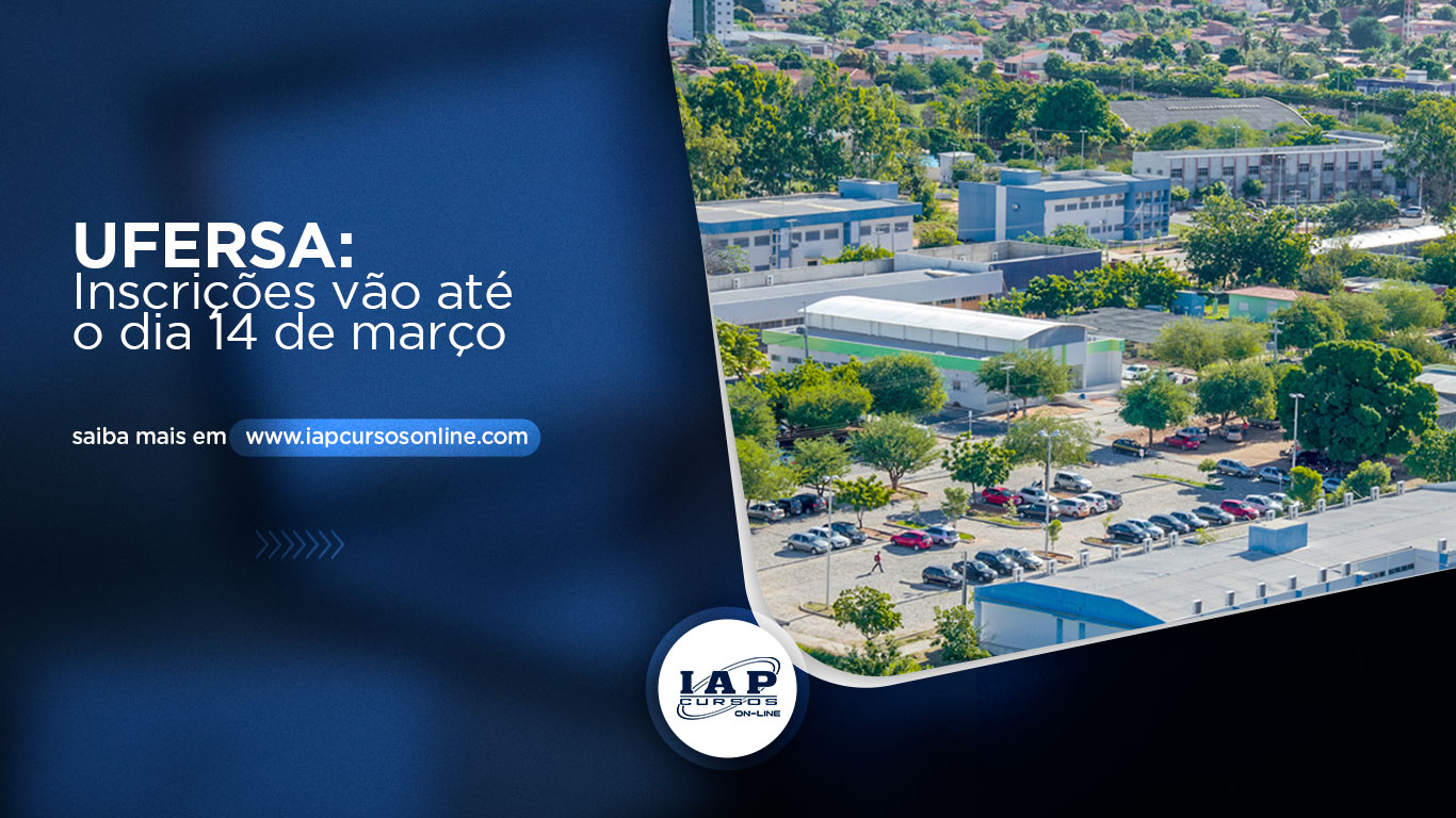 Banner de capa da notícia UFERSA: Inscrições vão até o dia 14 de março