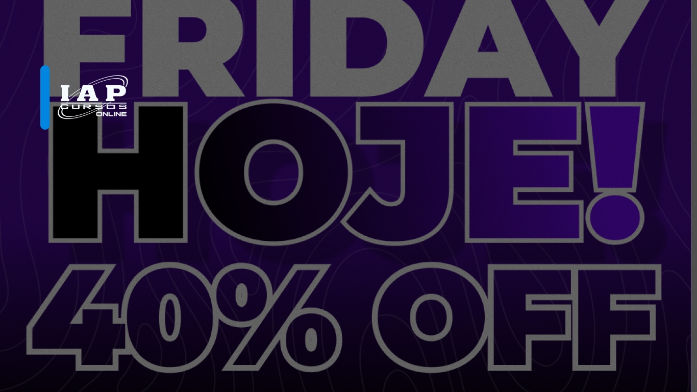 Banner de capa da notícia Black Friday hoje! 40% off em todos os cursos! 