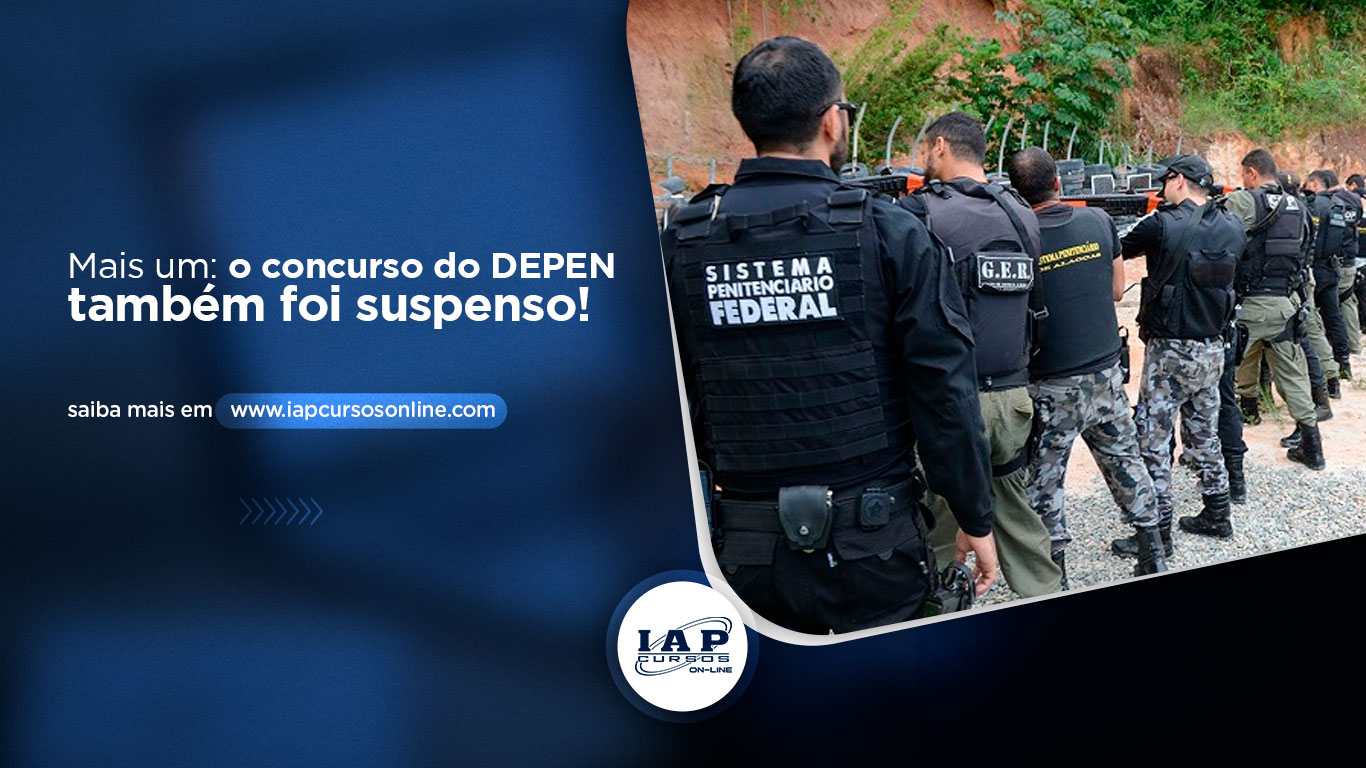 Banner de capa da notícia DEPEN também teve concurso suspenso devido à pandemia do Coronavírus