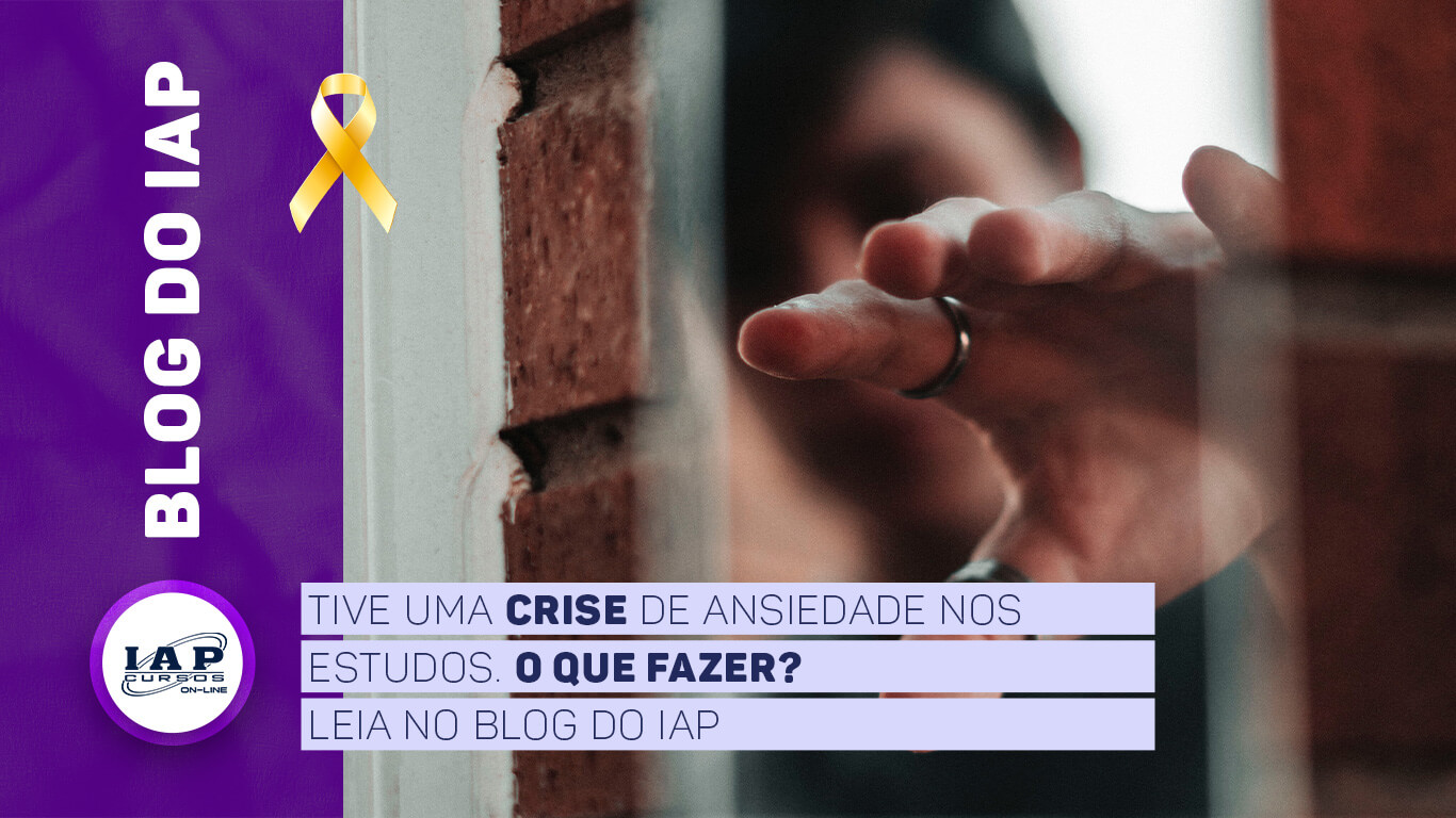 Banner de capa da notícia Tive uma crise de ansiedade nos estudos, o que fazer?