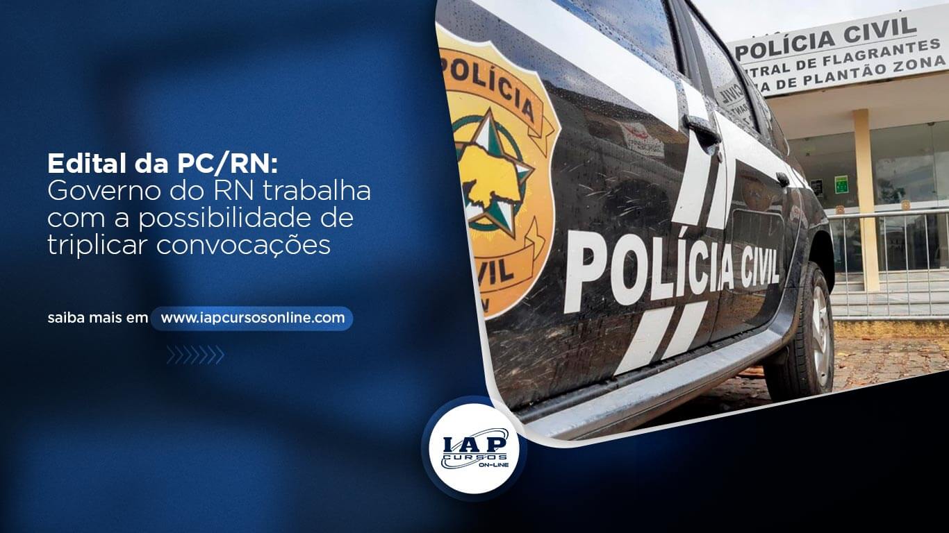 Banner de capa da notícia Concurso PC-RN: Governo do RN trabalha com possibilidade de triplicar convocações