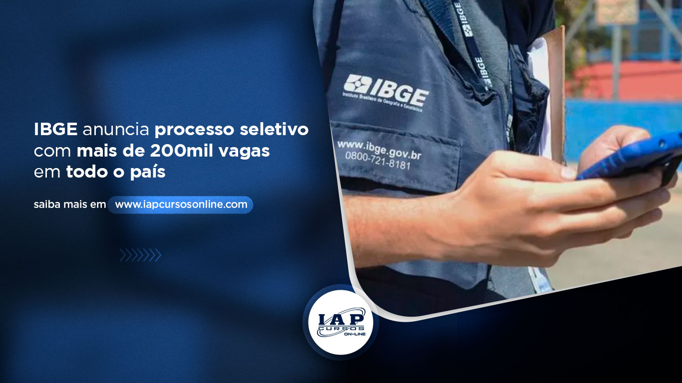 Banner de capa da notícia IBGE anuncia processo seletivo com mais de 200 mil vagas em todo o país 