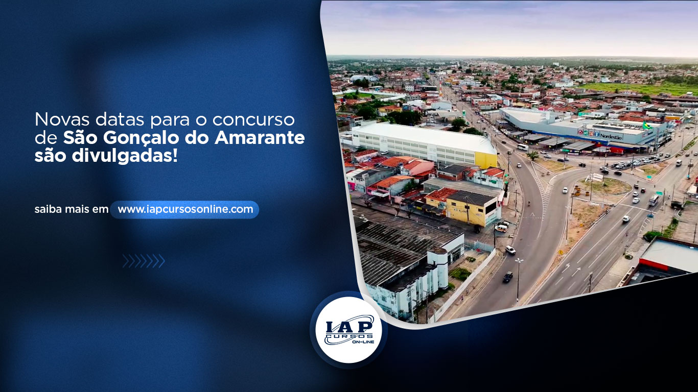 Banner de capa da notícia Novas datas para o concurso de São Gonçalo do Amarante são divulgadas!