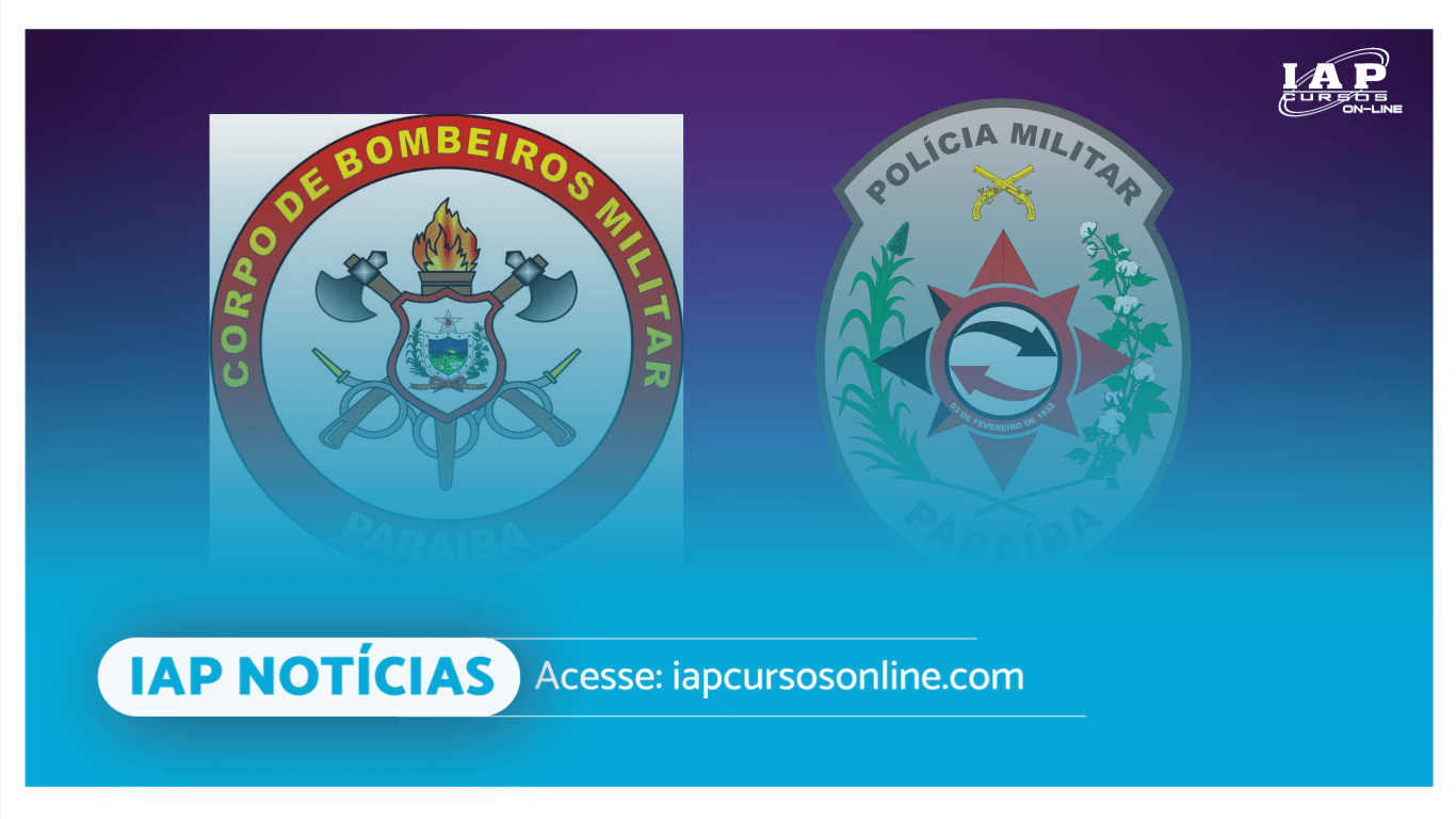 Banner de capa da notícia Concurso público para PM e CBM PB tem banca definida para 1.100 vagas (nível médio)