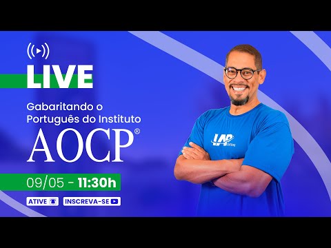 Banner de capa do material gratuito Gabaritando o Português do Instituto AOCP - Professor Mourão