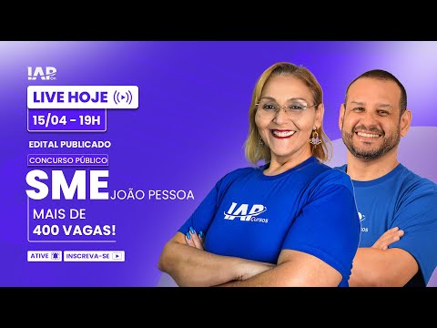 Banner de capa do material gratuito Concurso SME João Pessoa - Mais de 400 vagas!
