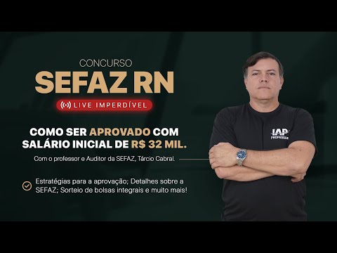 Banner de capa do material gratuito CONCURSO SEFAZ RN - COMO SER APROVADO COM SALÁRIO INICIAL DE R$ 32 MIL