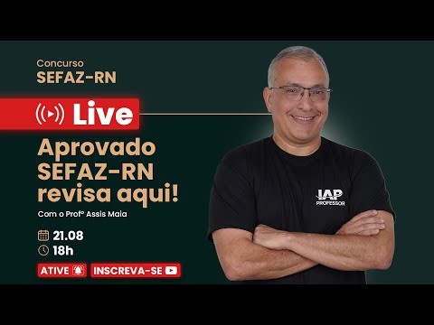 Banner de capa do material gratuito Live - SEFAZ RN com prof. Assis Maia