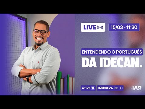 Banner de capa do material gratuito Desvendando o português do IDECAN com prof. Mourão